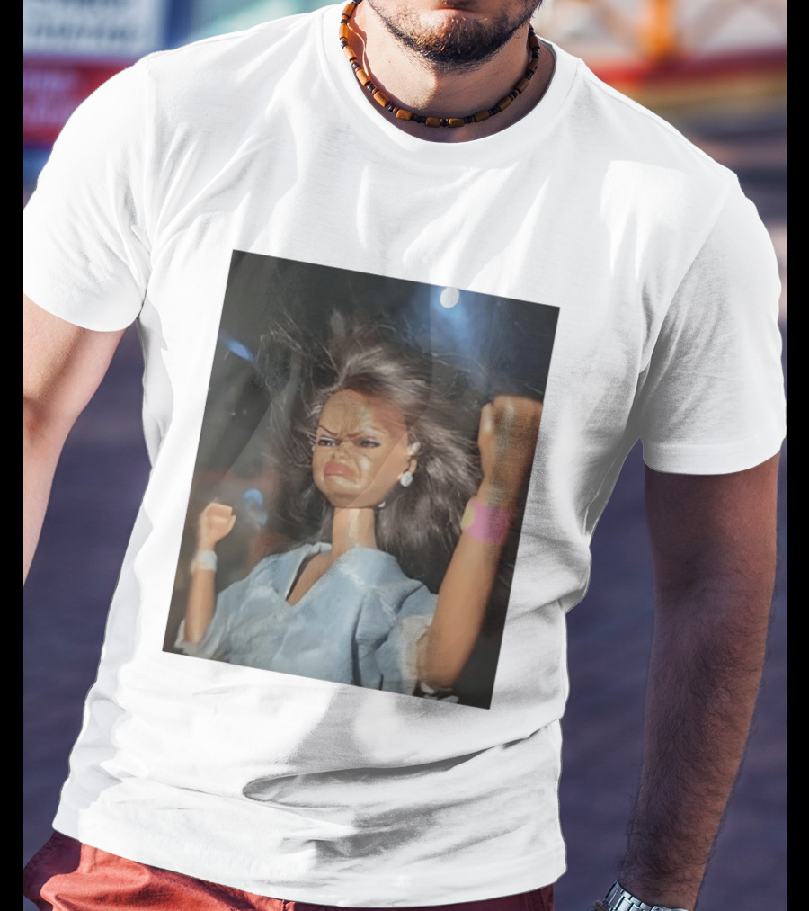 Doll Face Meme Angry Expression Toy Figure T-Shirt