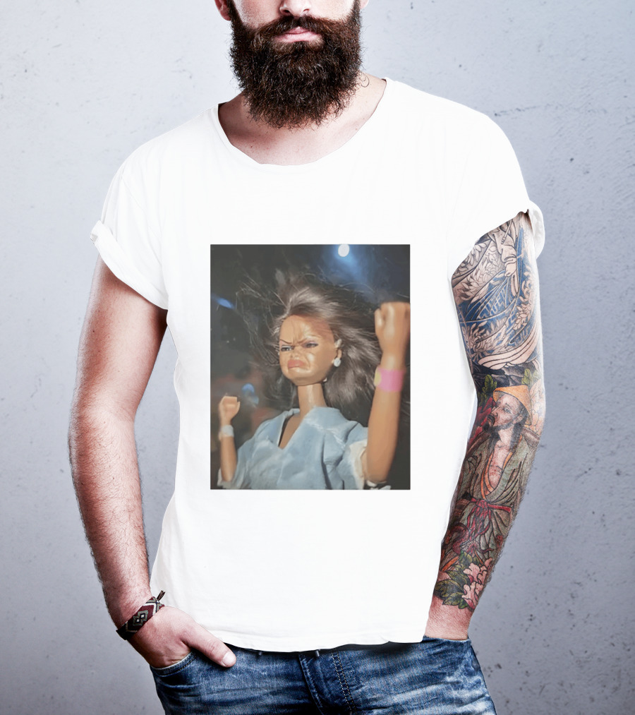 Doll Face Meme Angry Expression Toy Figure T-Shirt
