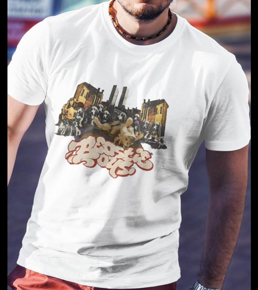 Beastie Boys 1998 Urban Dogs Street Art Collage T-Shirt