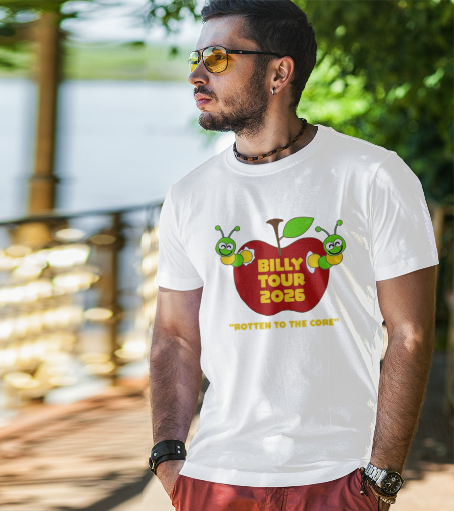 Billy Tour 2026 Rotten To The Core Apple Worms T-Shirt