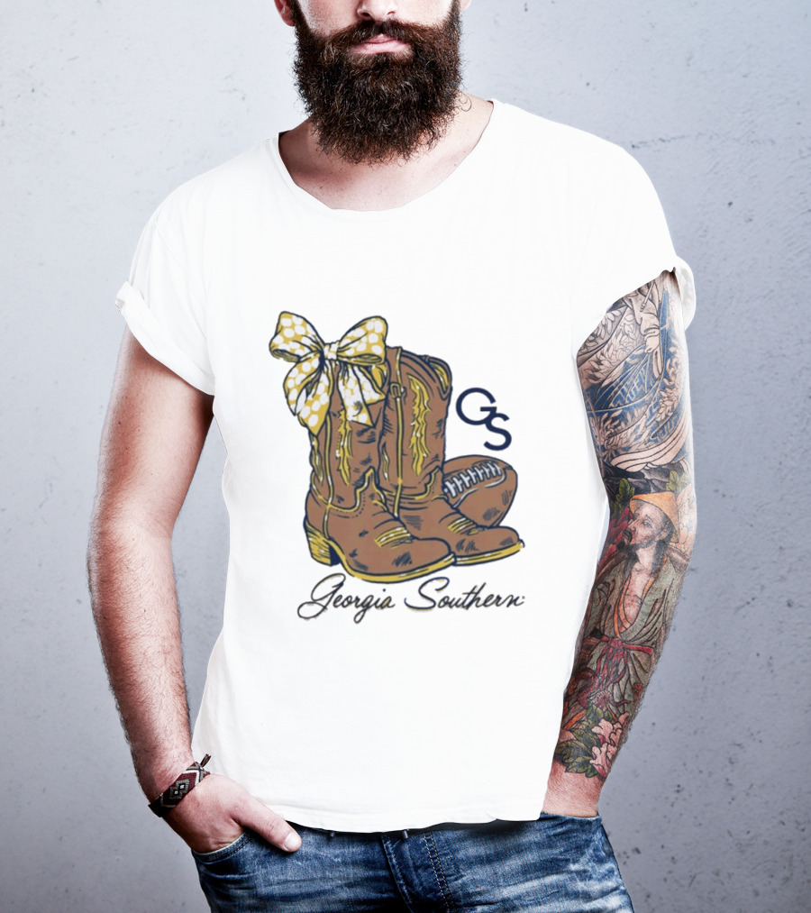 Georgia Southern Bow Boots Football GS T-Shirt