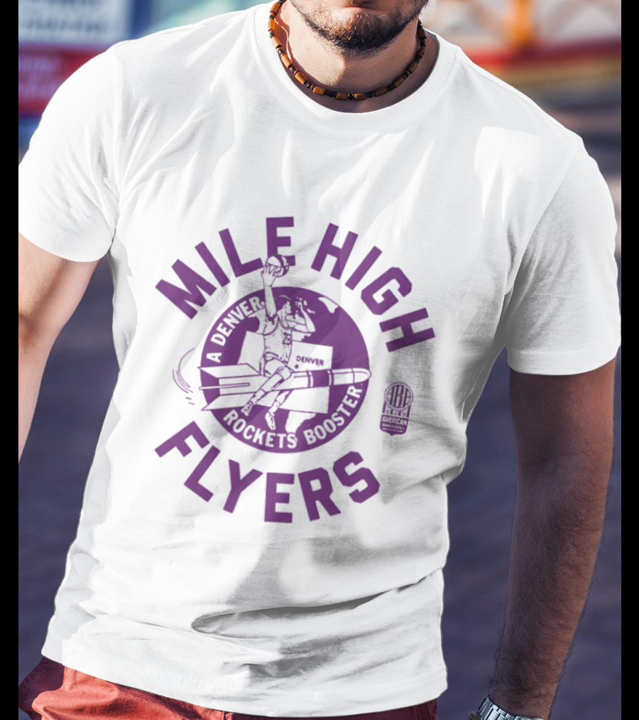 Denver Rockets Mile High Flyers ABA Basketball T-Shirt
