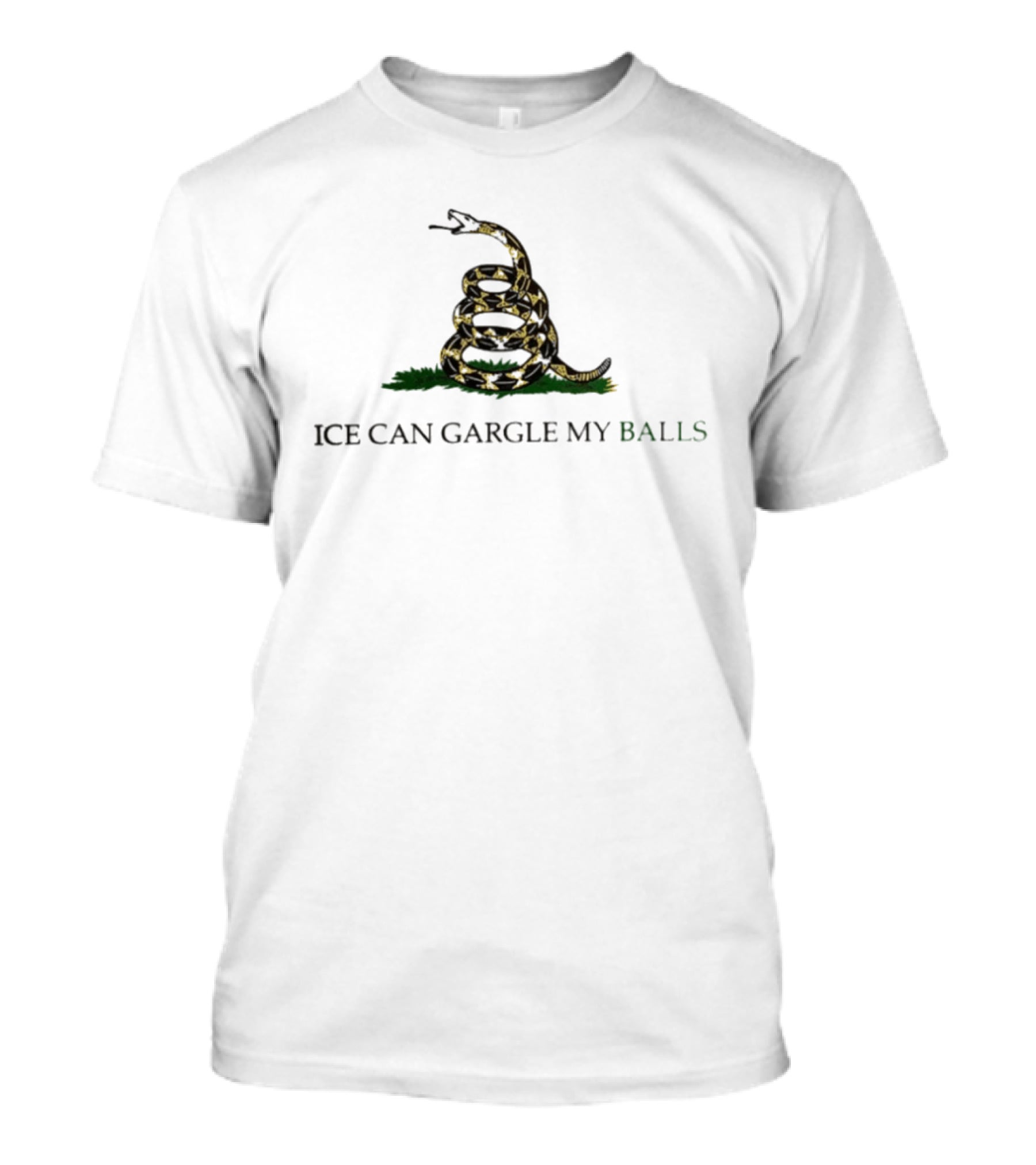 Ice Can Gargle My Balls Don't Tread On Me Snake T-Shirt