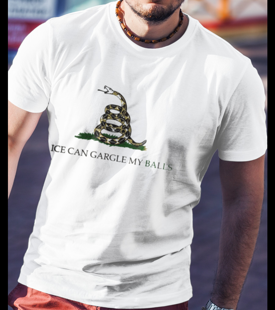 Ice Can Gargle My Balls Don't Tread On Me Snake T-Shirt