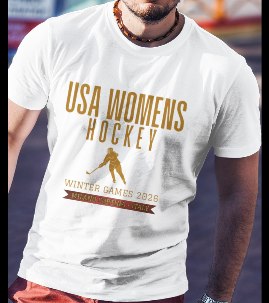 USA Womens Hockey Winter Games 2026 Milano Cortina Italy T-Shirt