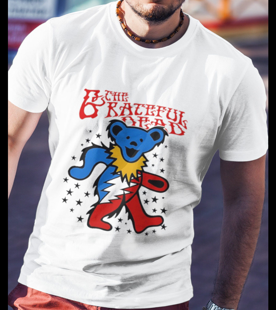 Grateful Dead Dancing Bear Stars Jordan Betts Handyman T-Shirt