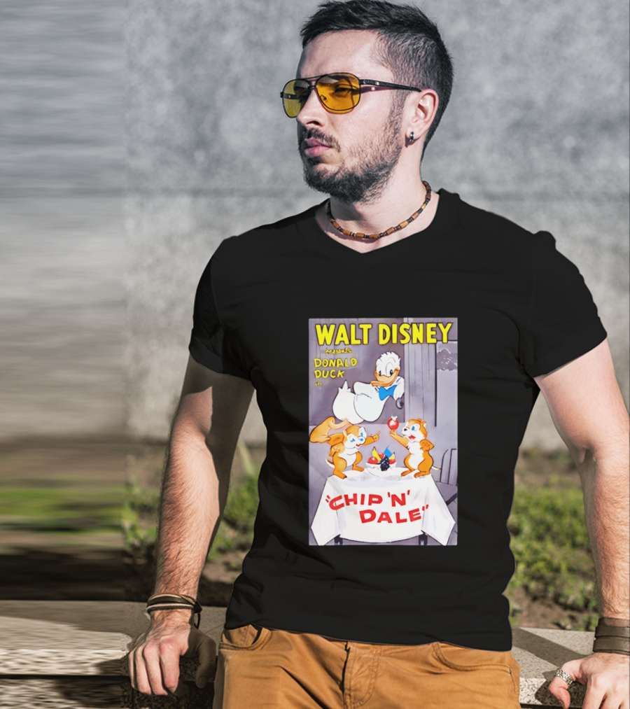 Walt Disney Donald Duck Chip 'N' Dale Vintage Animation T-Shirt