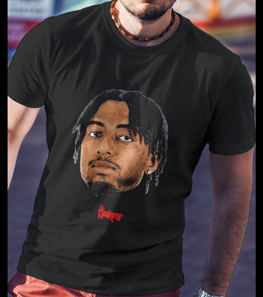 Kendall Blue Nebraska Cornhuskers Big Head Huskers T-Shirt