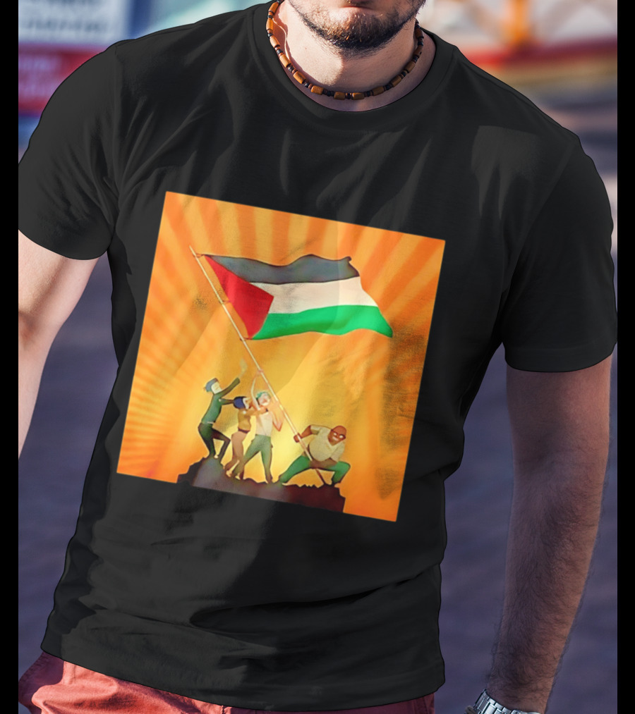 Gorillaz X Together For Palestine Flag Raising T-Shirt