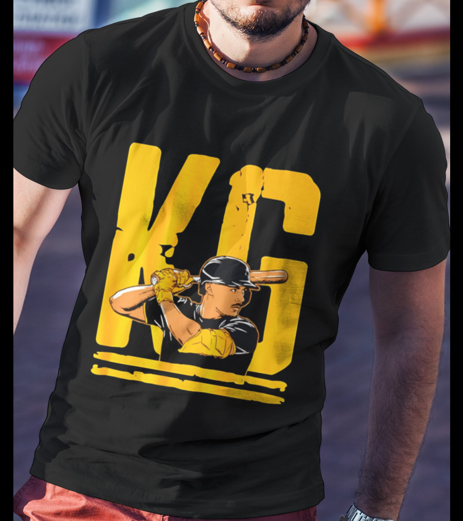 KG Konnor Griffin Pittsburgh Pirates Baseball Batter Cartoon T-Shirt