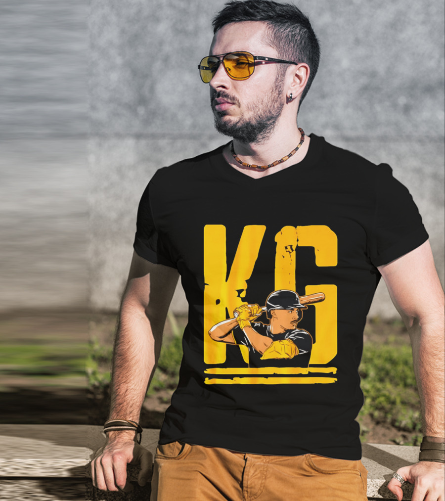 KG Konnor Griffin Pittsburgh Pirates Baseball Batter Cartoon T-Shirt