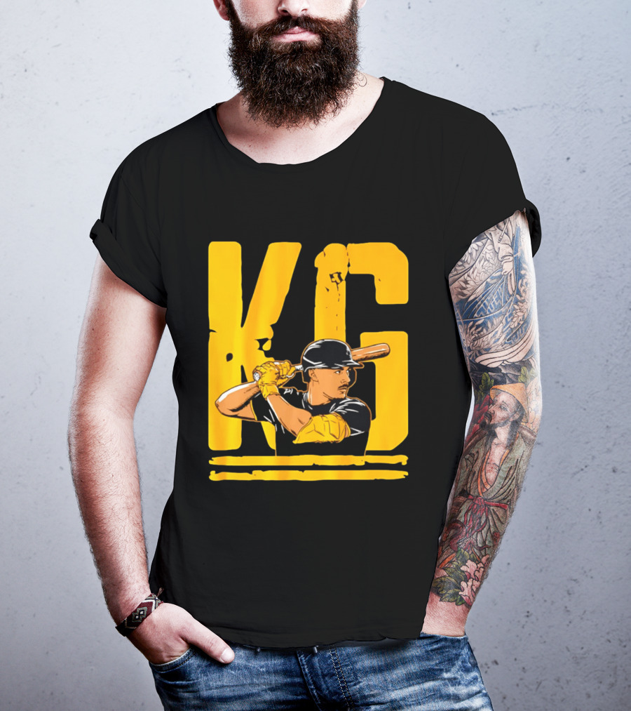 KG Konnor Griffin Pittsburgh Pirates Baseball Batter Cartoon T-Shirt