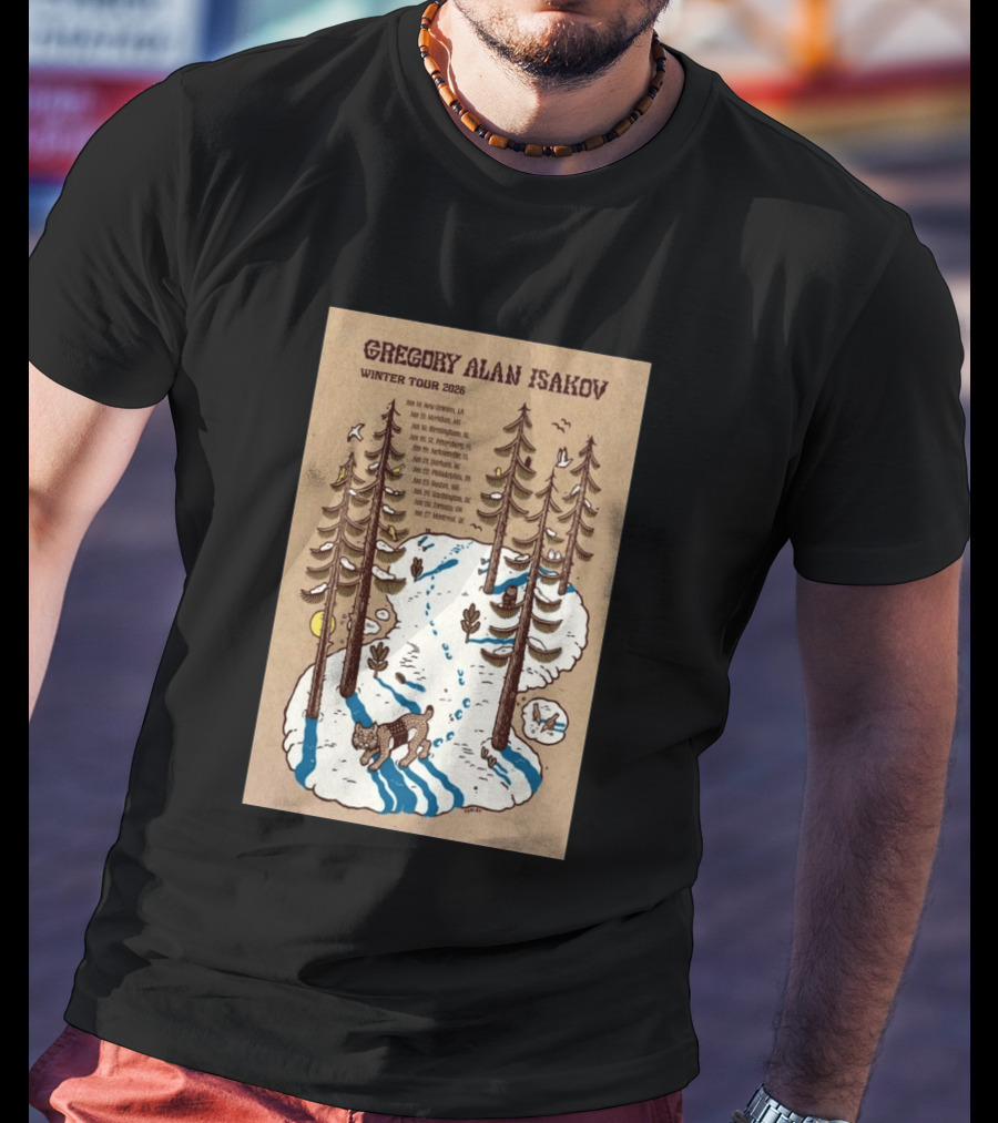 Gregory Alan Isakov Winter Tour 2026 New Orleans To Chicago Dates And Locations T-Shirt