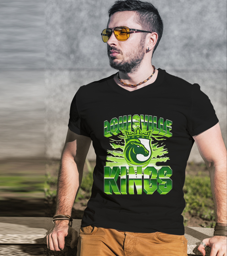Louisville Kings Green Shield Horse T-Shirt