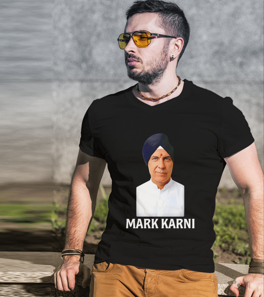Mark Carney Turban Portrait Mark Karni T-Shirt