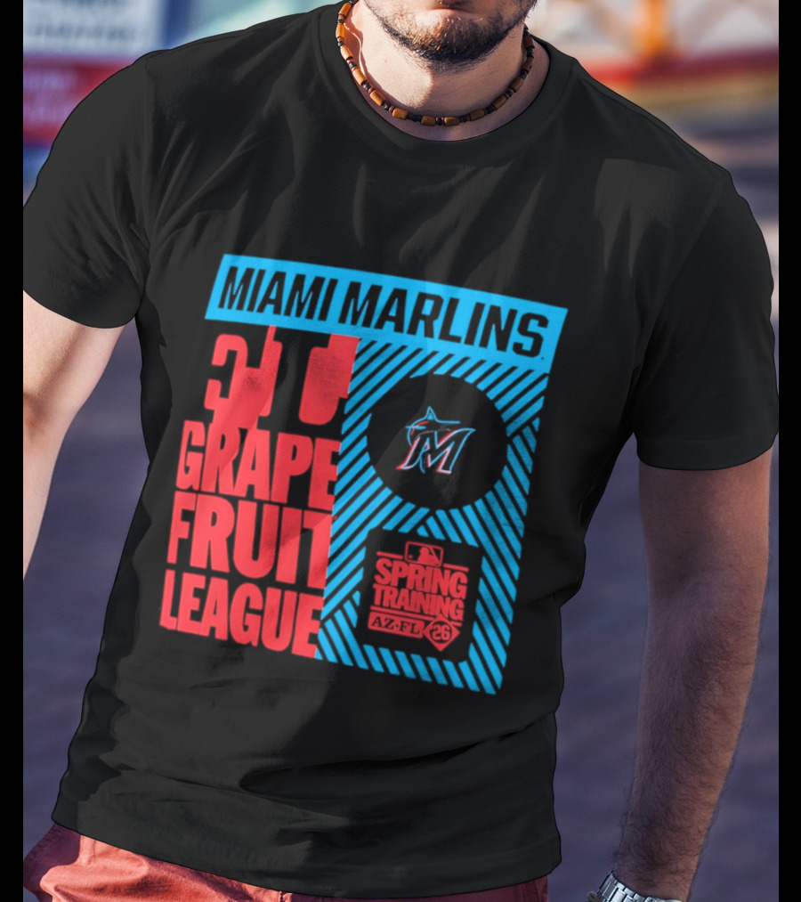 Miami Marlins 2026 Spring Training Grapefruit League 34 T-Shirt
