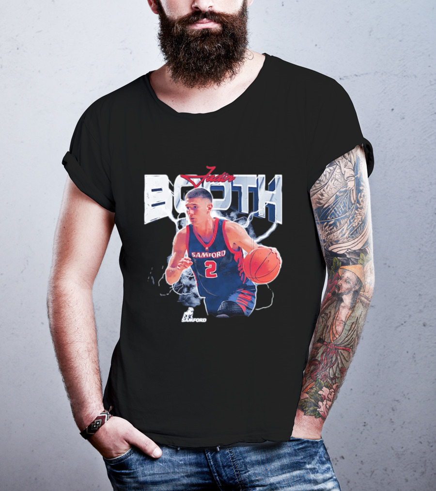 Jadin Booth Samford Basketball Number 2 NCAA '26 T-Shirt