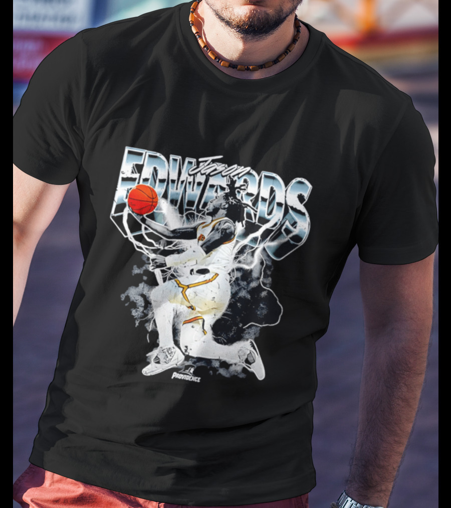 Jason Edwards Providence Basketball NCAA '26 Dunking Action T-Shirt