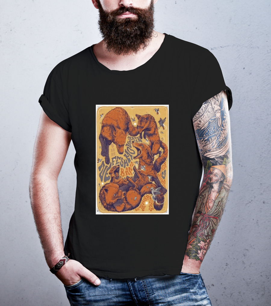 Nefesh Mountain March 18 2026 Troubadour West Hollywood CA Wildlife Foxes And Birds T-Shirt