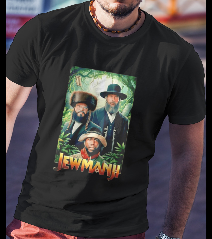 Jewmanji Movie Parody With Orthodox Jewish Characters T-Shirt