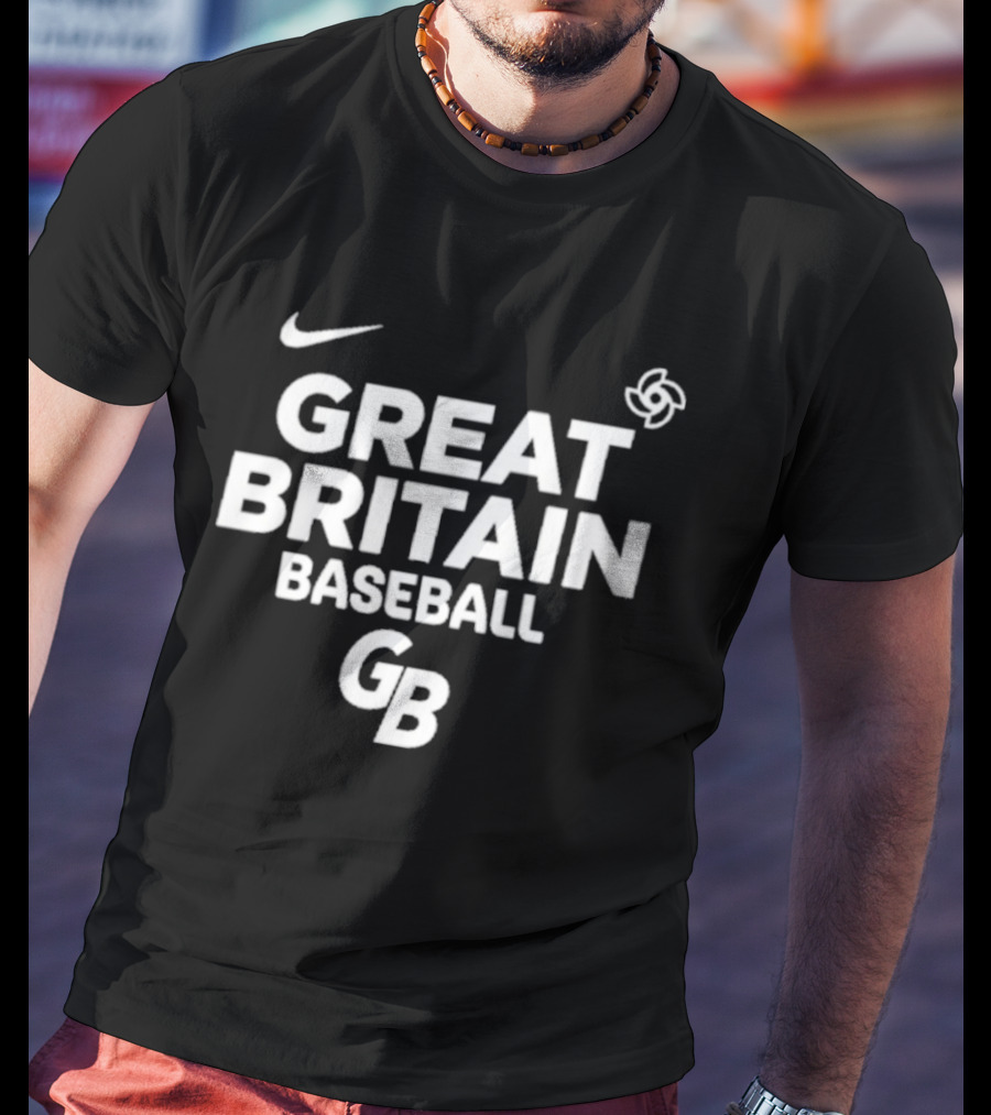 Nike Great Britain Baseball GB Team Sports T-Shirt