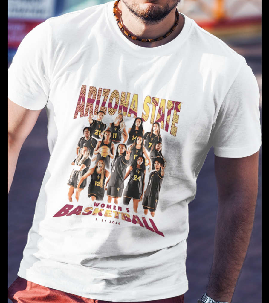 Arizona State Women's Basketball Team Collage 2025 2026 T-Shirt