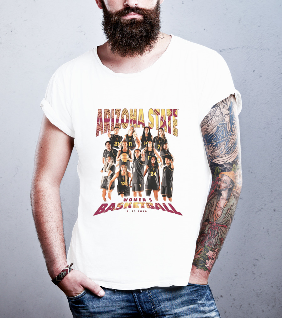 Arizona State Women's Basketball Team Collage 2025 2026 T-Shirt