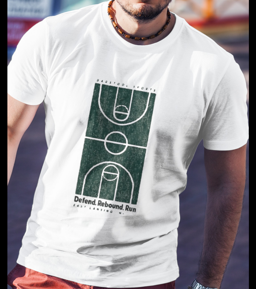 Barstool Sports Defend Rebound Run East Lansing Court T-Shirt