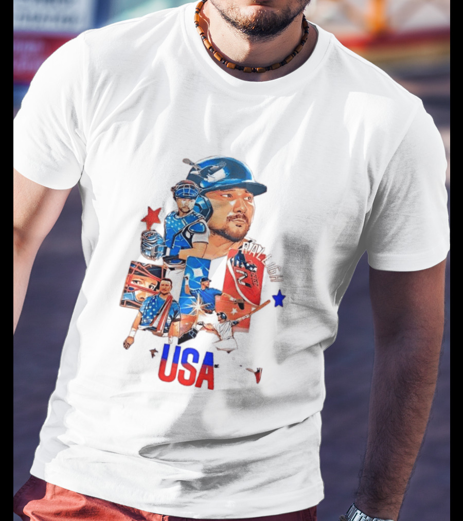 Cal Raleigh USA Baseball Tokyo Collage T-Shirt
