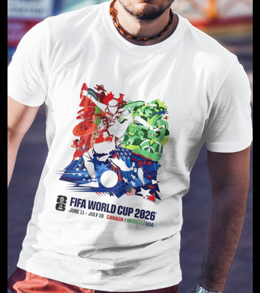 FIFA World Cup 2026 June 11 July 19 Canada Mexico USA T-Shirt