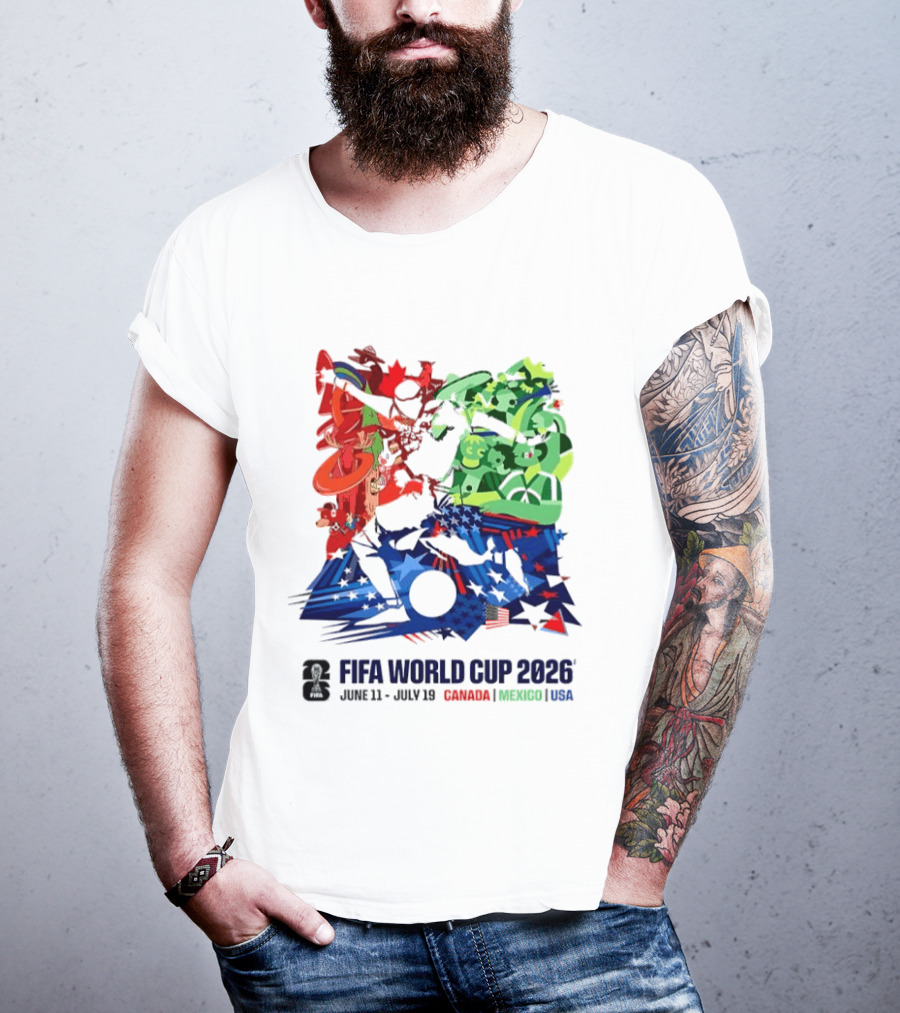 FIFA World Cup 2026 June 11 July 19 Canada Mexico USA T-Shirt