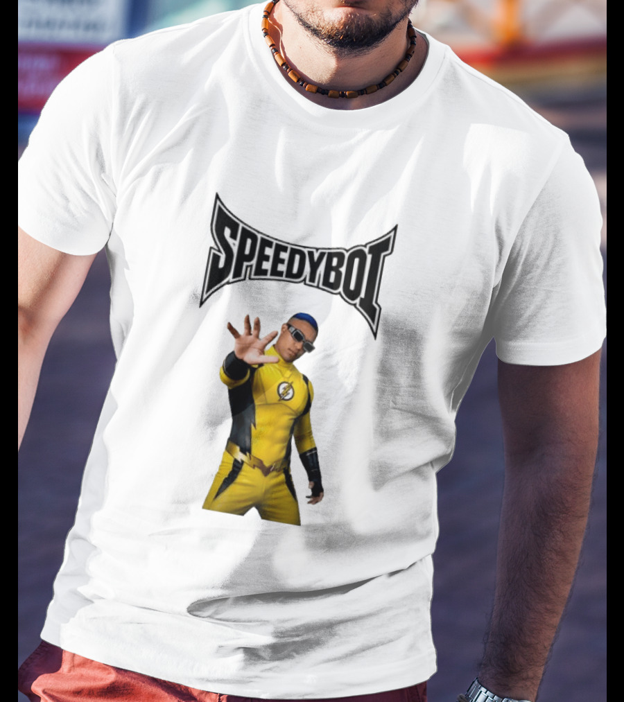 Speedyboi Fast Costume Yellow Superhero Suit T-Shirt