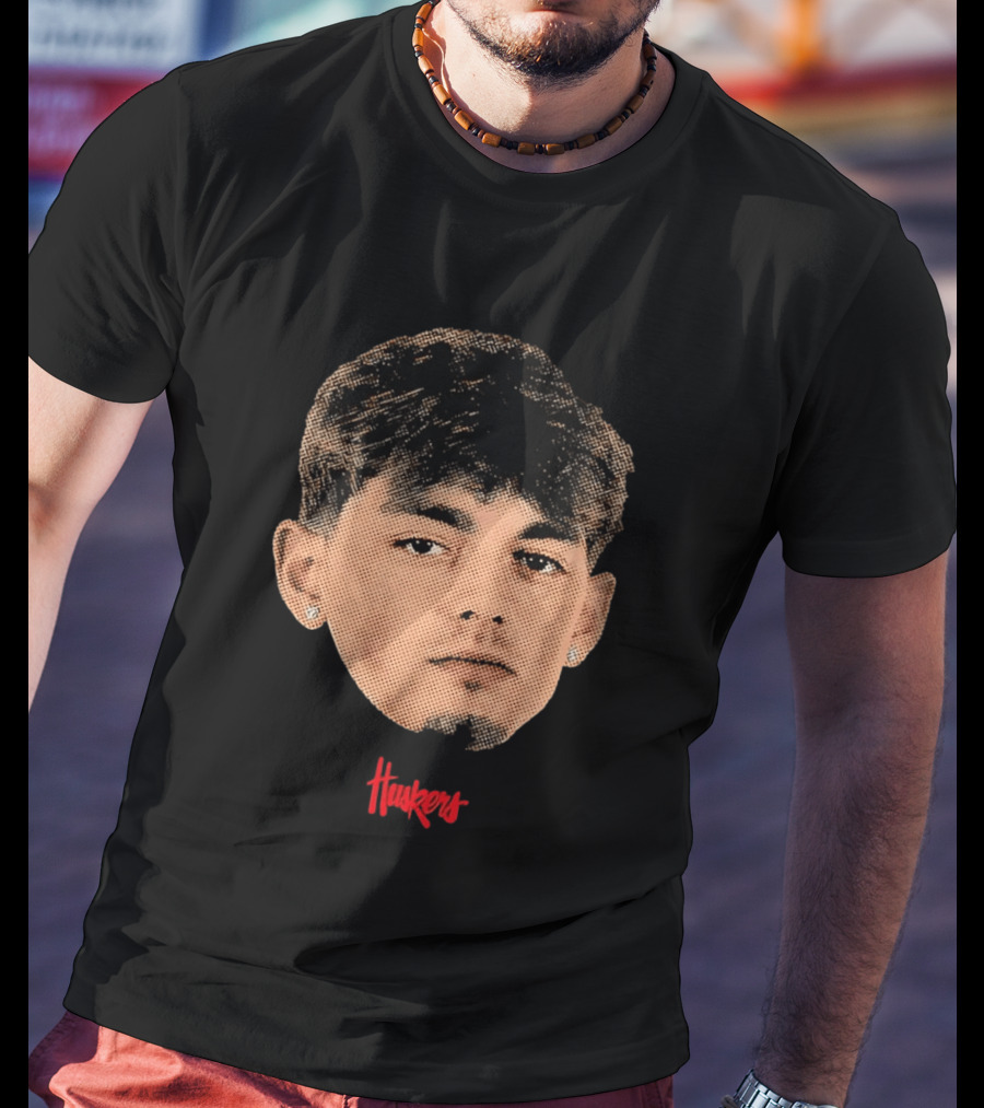 Connor Essegian Huskers Big Head Nebraska Cornhuskers T-Shirt
