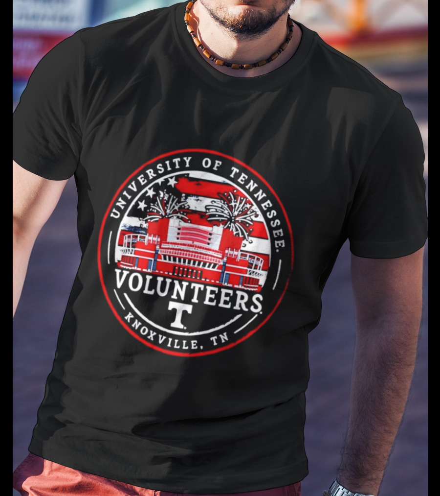 University Of Tennessee Volunteers Knoxville TN Fireworks Stadium Americana T-Shirt