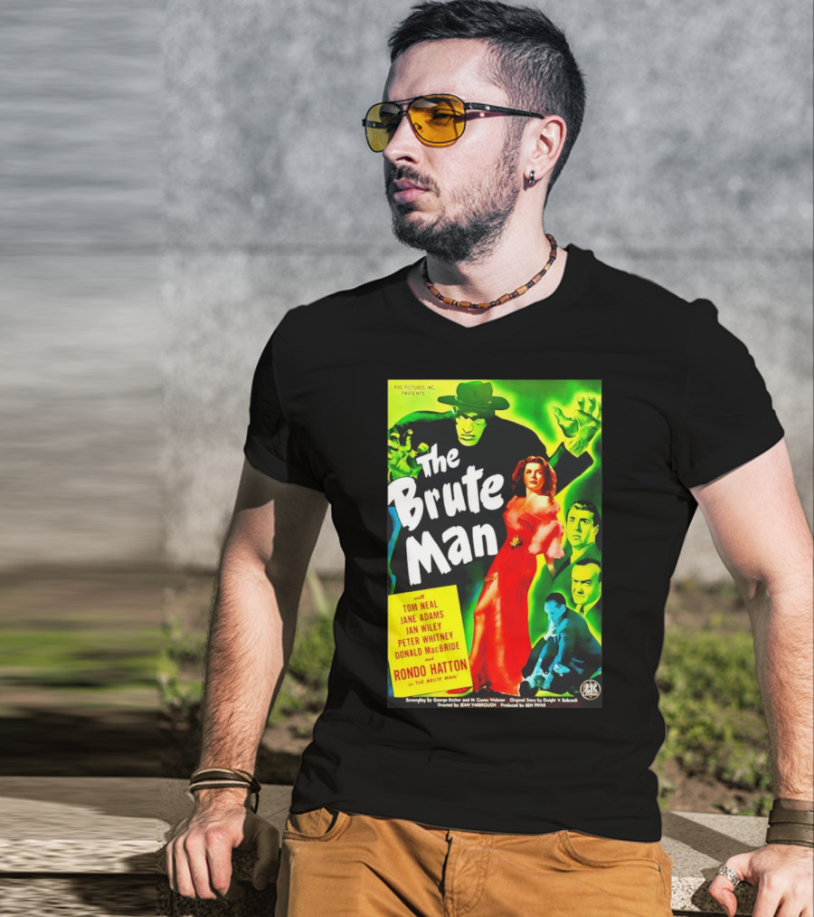 The Brute Man Rondo Hatton Tom Neal Jane Adams Jan Wiley Classic Horror Film T-Shirt