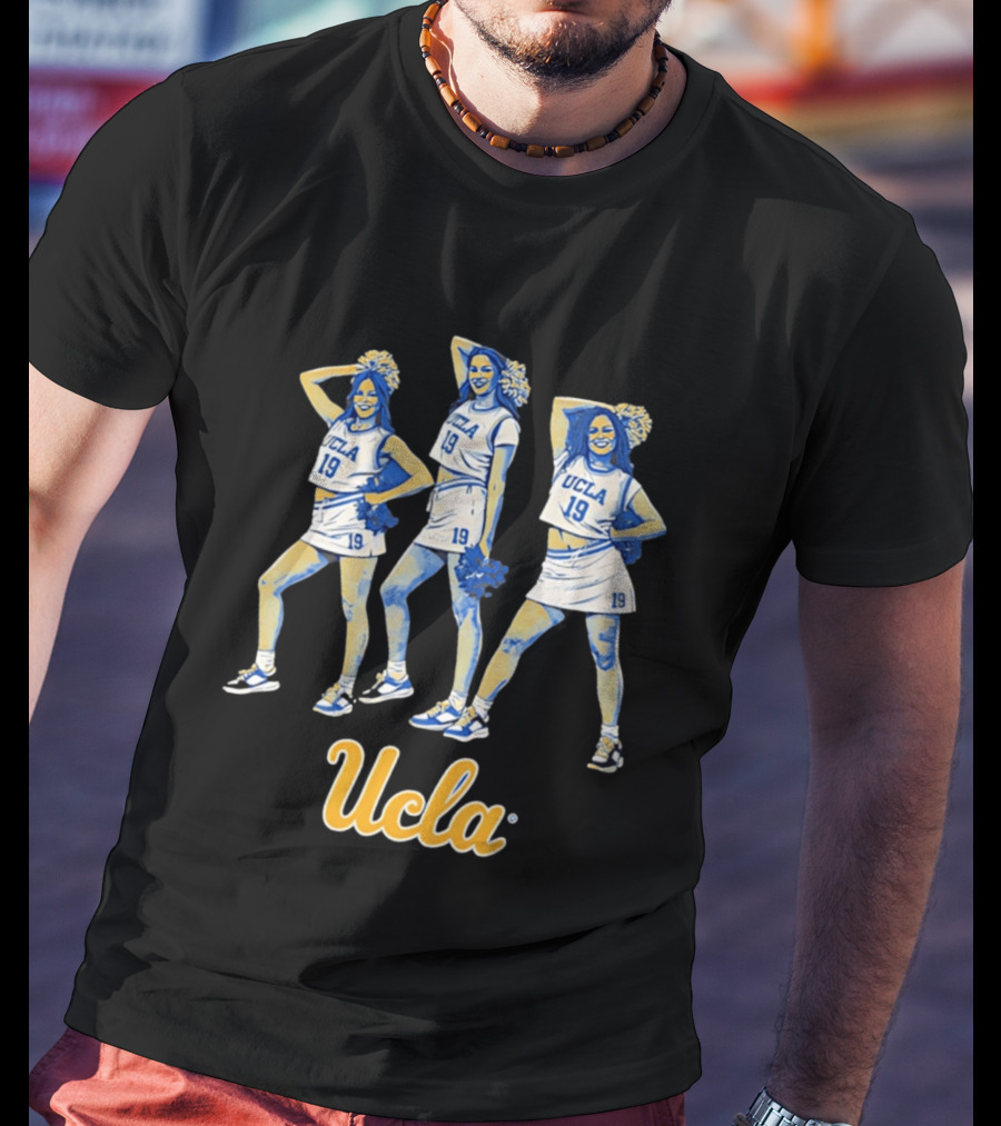 UCLA Bruins Women's Basketball Cheerleading Pom Poms Team Spirit T-Shirt