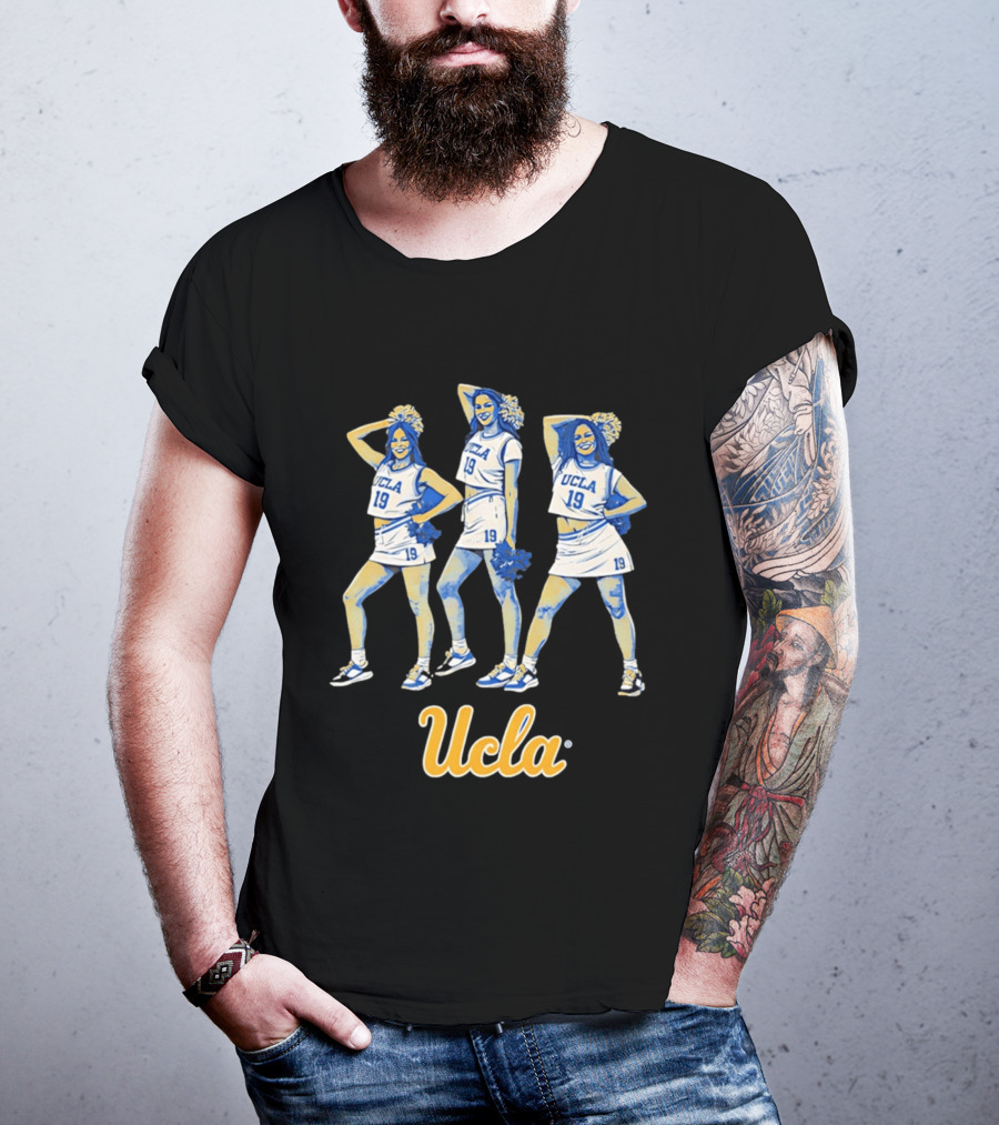 UCLA Bruins Women's Basketball Cheerleading Pom Poms Team Spirit T-Shirt