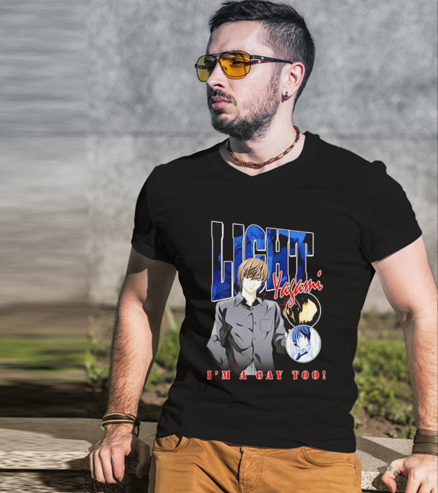 Yagami Light I'm A Gay Too Anime Manga T-Shirt