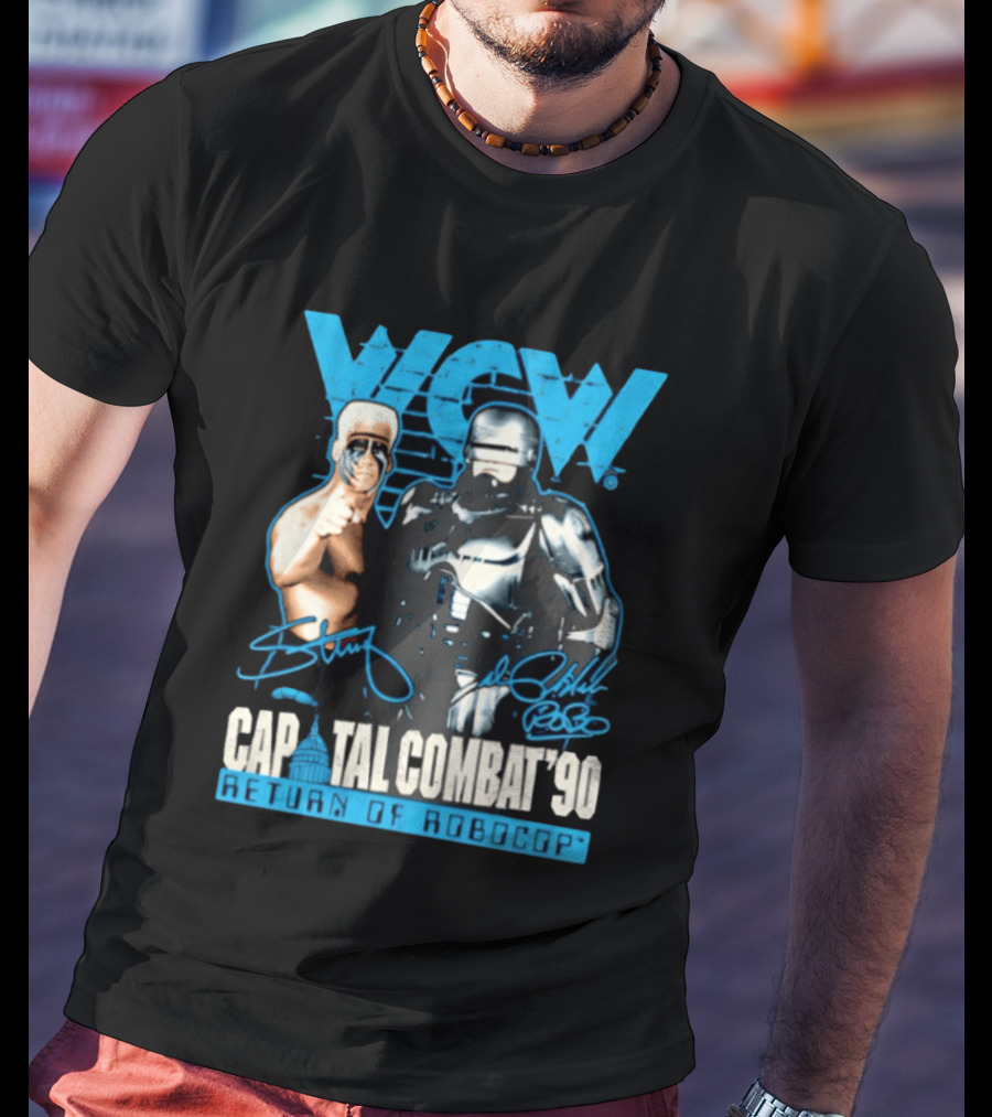 WCW Capital Combat 90 Return Of Robocop T-Shirt