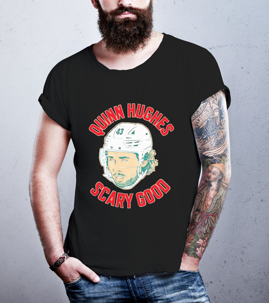 Quinn Hughes Scary Good Hockey 43 T-Shirt