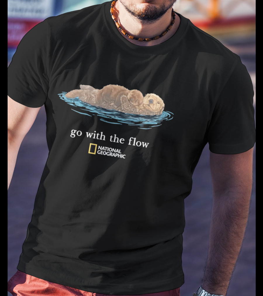 National Geographic Sea Otter Go With The Flow T-Shirt