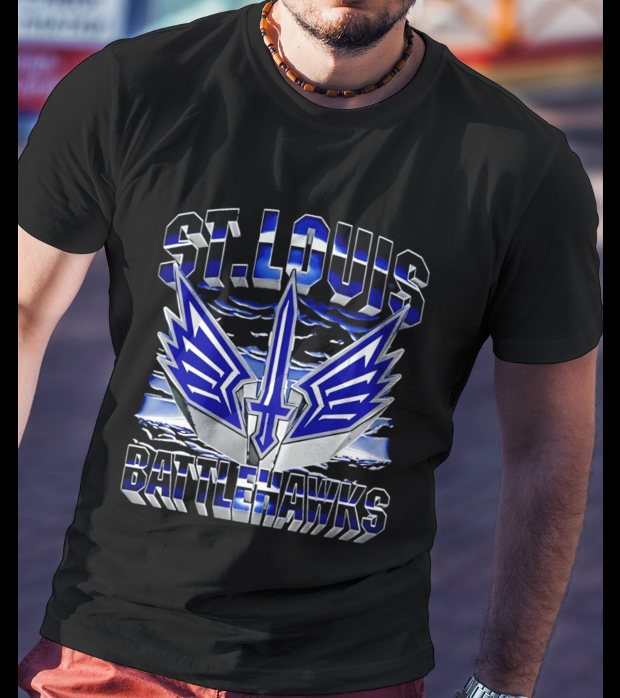 St. Louis Battlehawks Winged Sword T-Shirt