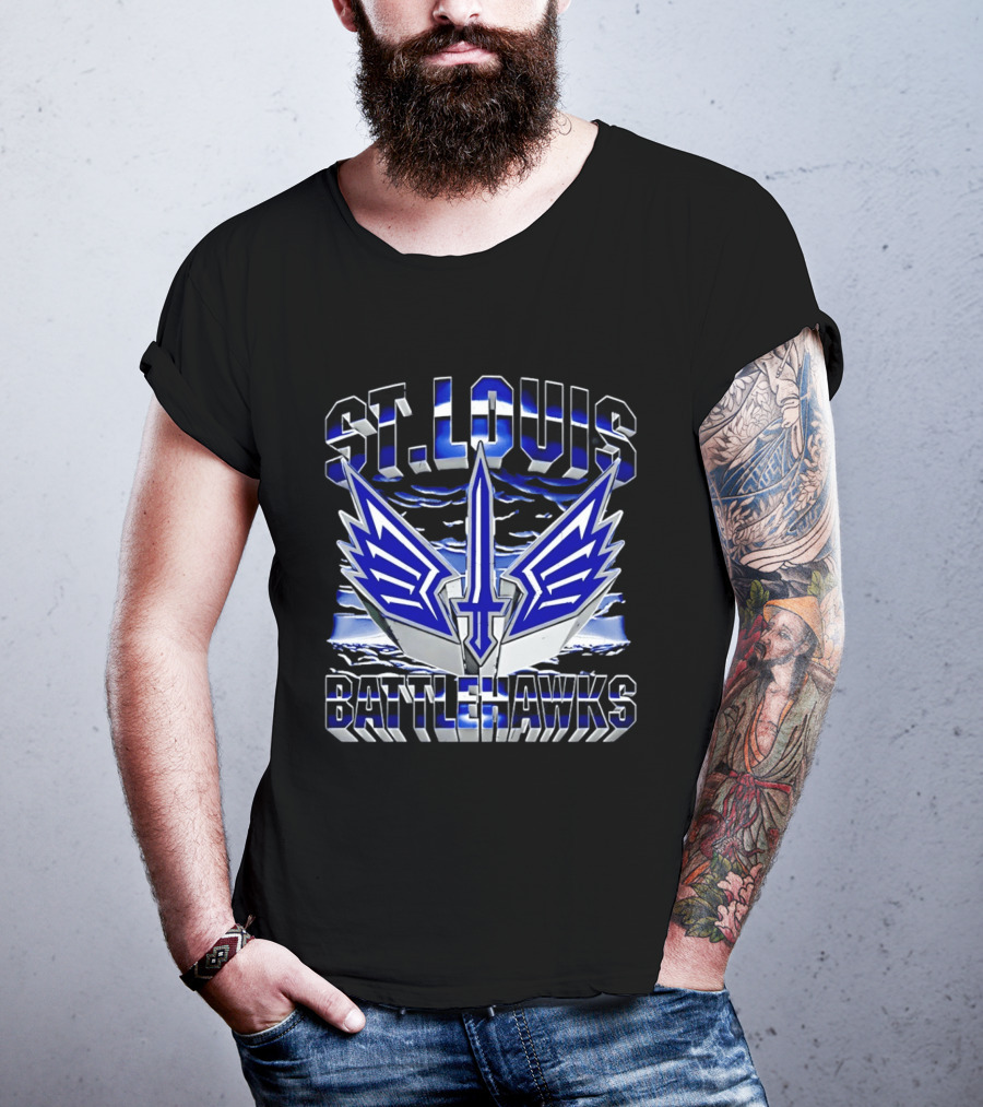 St. Louis Battlehawks Winged Sword T-Shirt