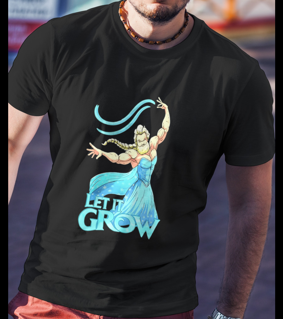Let It Grow Frozen Elsa Muscular T-Shirt