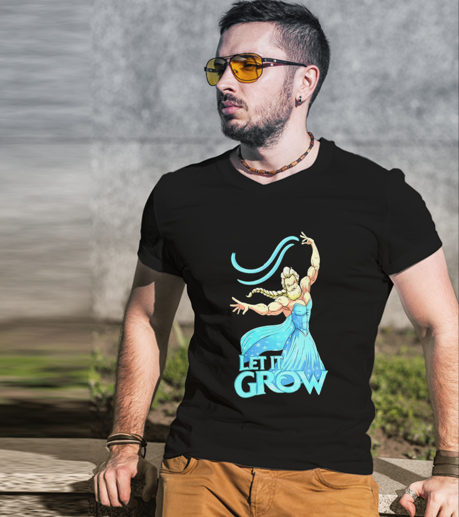 Let It Grow Frozen Elsa Muscular T-Shirt