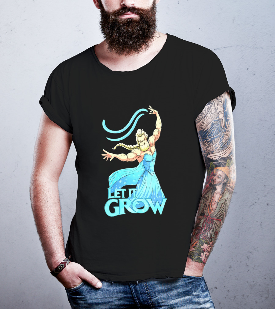 Let It Grow Frozen Elsa Muscular T-Shirt