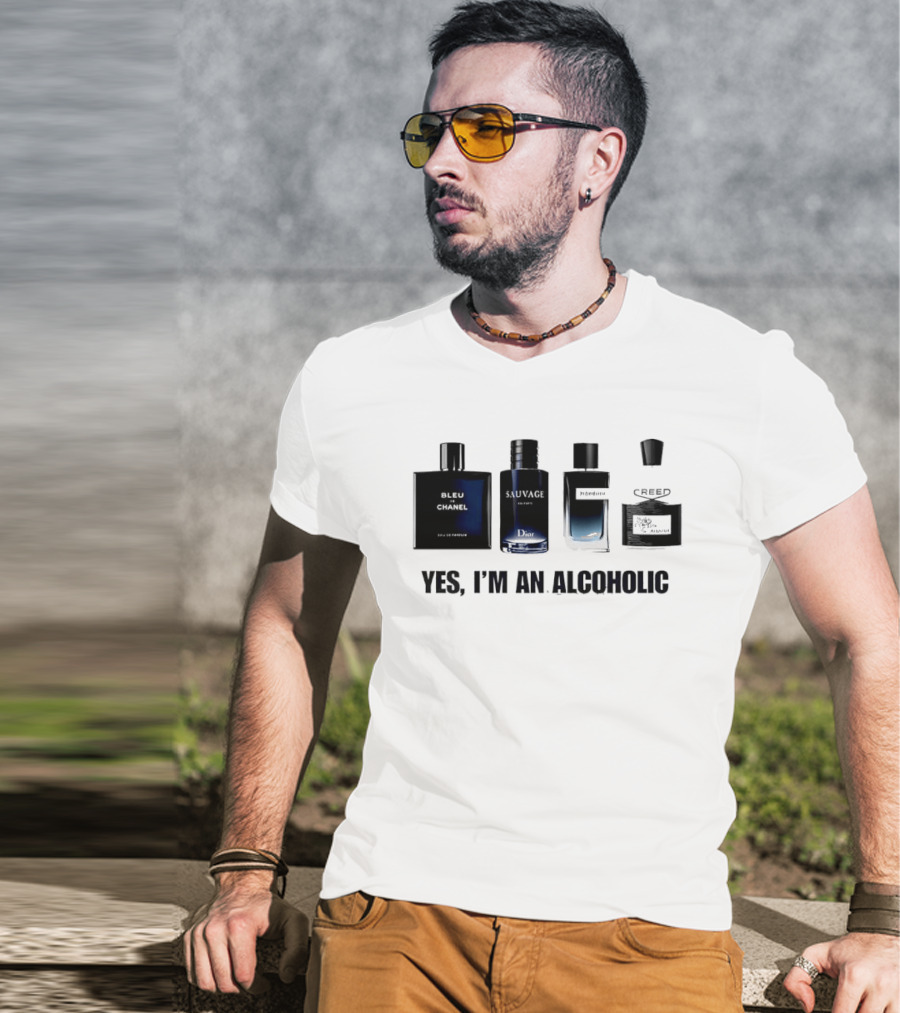 Yes I'm An Alcoholic Creed Perfume Men T-Shirt