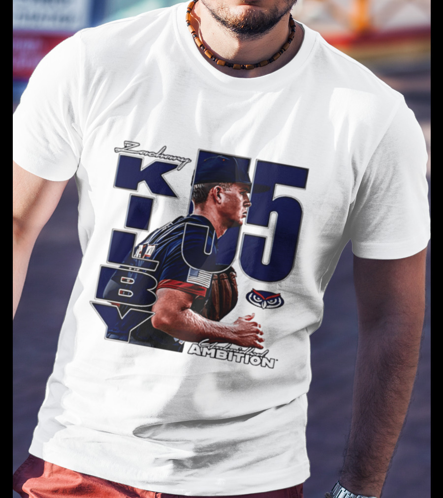 Zach Kilby 55 Baseball Ambition FAU Owls T-Shirt