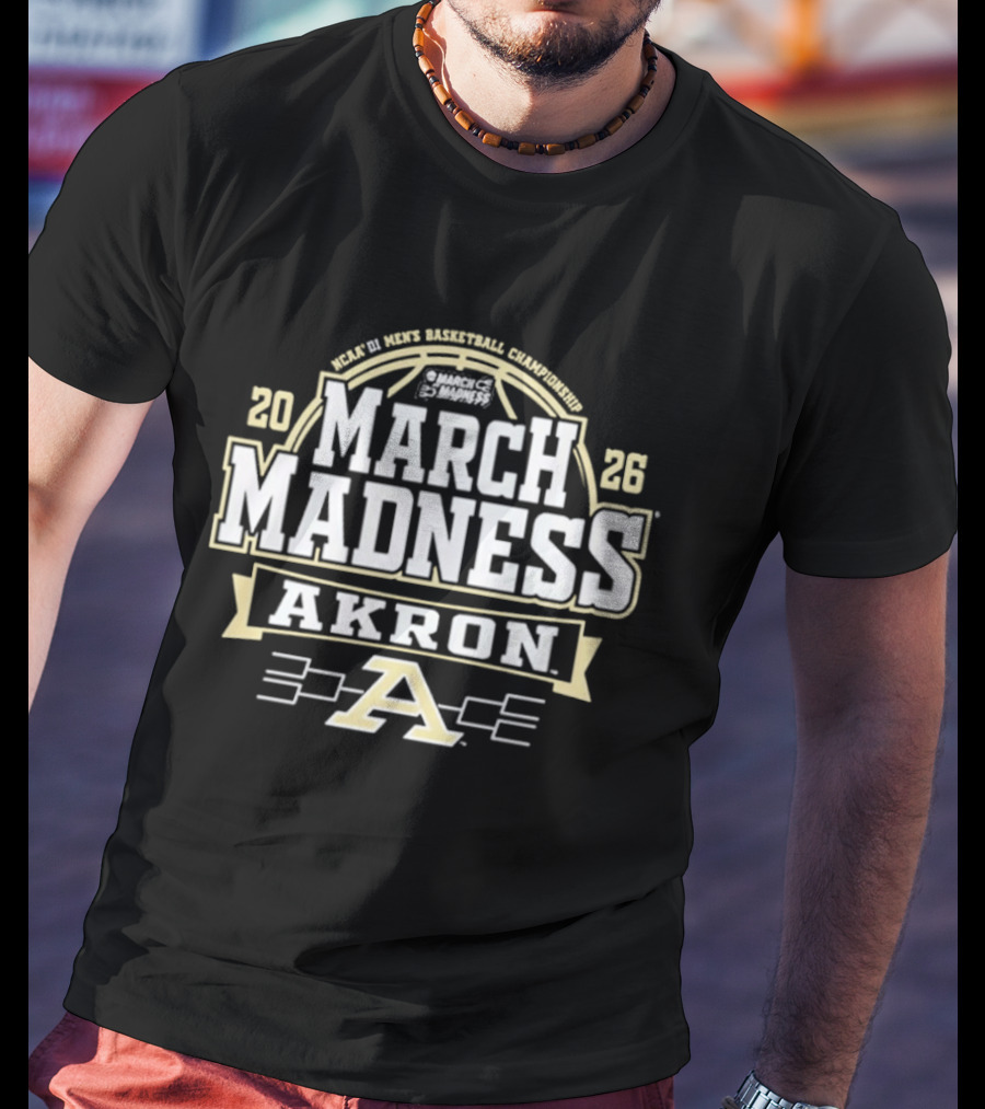 NCAA 2026 March Madness Akron Basketball Championship Graphics A T-Shirt