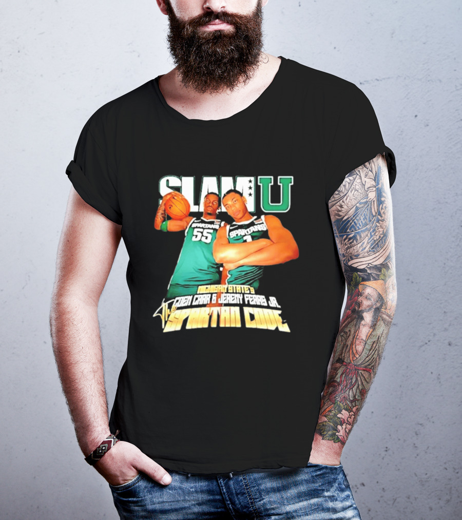 Michigan State Spartans Coen Carr Jeremy Fears Jr SlamU The Spartan Code T-Shirt